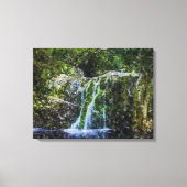 Schilderen van prachtige watervalWaterverf Canvas Afdruk (Voorkant)