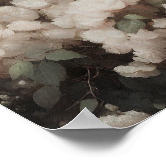 Schilderen van roos Garden - stilstaand schilderij Poster (Hoek)