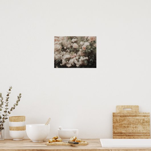 Schilderen van roos Garden - stilstaand schilderij Poster (Keuken)