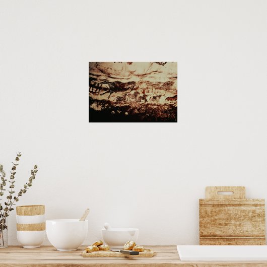 Schilderen van rotsen met een koe poster (Keuken)