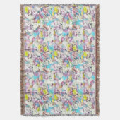 Schilderen van roze, gele en witte rozen deken (Voorkant Verticaal)