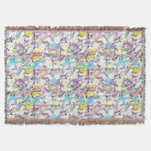 Schilderen van roze, gele en witte rozen deken (Voorkant)