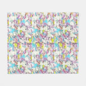 Schilderen van roze, gele en witte rozen fleece deken (Voorkant (Horizontaal))