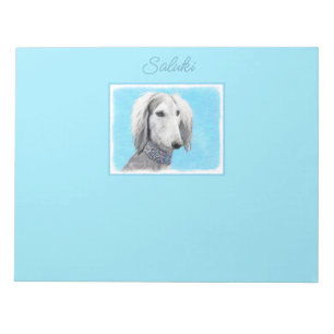 Schilderen van Saluki (zilver) - Kute Original Dog Notitieblok