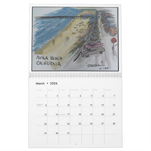 Schilderen van San Luis Obispo Kalender (Mar 2026)