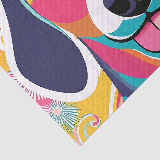 Schilderen van schattige levendige teckel tissuepapier (Detail)