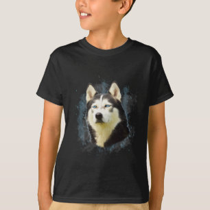 Schilderen van siberische hondjes voor de kleur va t-shirt