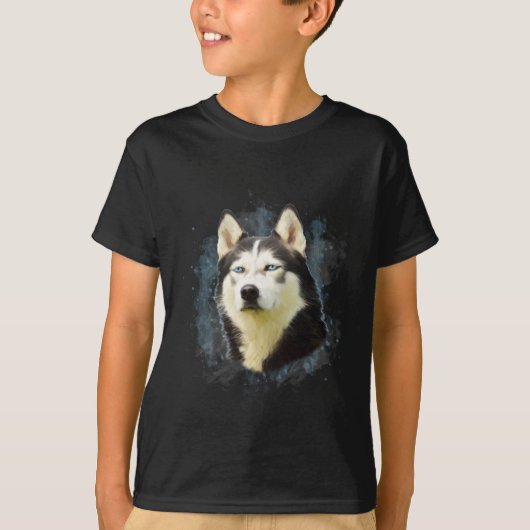 Schilderen van siberische hondjes voor de kleur va t-shirt (Voorkant)