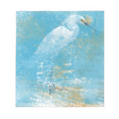 Schilderen van Snowy Egret | NOTITIEBLOK (Voorkant)