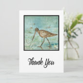 Schilderen van snuitvogel op de kust bedankkaart (Staand voorkant)