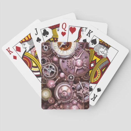 Schilderen van Steampunk 4 Pokerkaarten (Achterkant)
