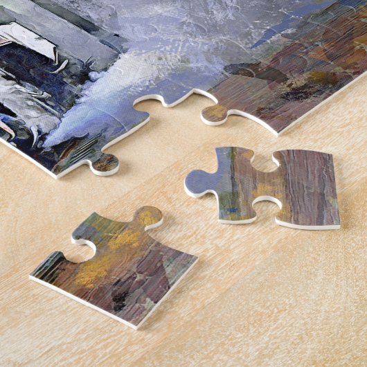 Schilderen van treinen met stoommotoren Ji Legpuzzel (Zijkant)