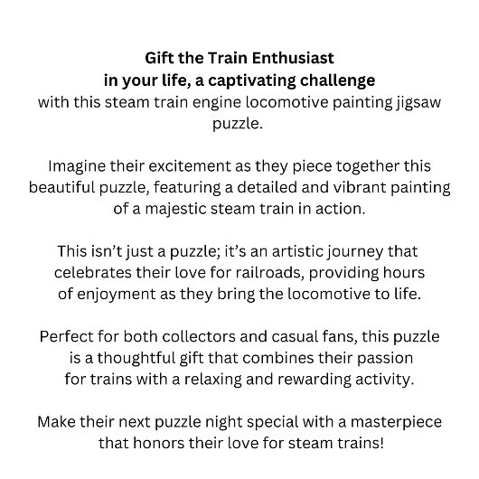 Schilderen van treinstellen voor stoommotoren legpuzzel