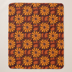 Schilderen van vallende bloemen, doodles, grunge t sherpa deken