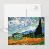 Schilderen van Van Gogh, Wheatfield met Cypress Tr Briefkaart (Voorkant / Achterkant)