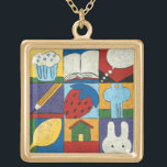 Schilderen van verschillende objecten door Charikl Goud Vergulden Ketting<br><div class="desc">De verschillende objecten in dit schilderij van Chariklia Zarris zijn gemaakt op een cartoonachtige manier,  waardoor ze leuk en aardig zijn voor kinderen. Doe dit in je kinderkamer of geef het als cadeau aan vrienden die een kind verwachten!</div>