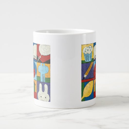 Schilderen van verschillende objecten door Charikl Grote Koffiekop (Voorkant)