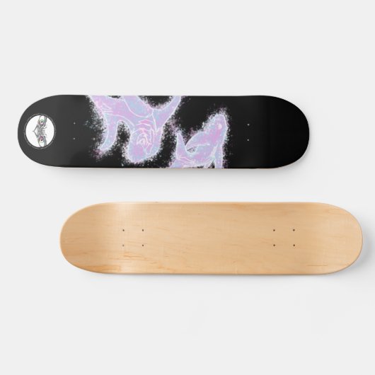 Schilderen van visparen en zeeen persoonlijk skateboard (Horizontaal)
