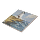 Schilderen van vuurtoren tegeltje (Zijkant)