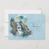 Schilderen van watervallen en bruggen Waterverf Bedankkaart (Voorkant)