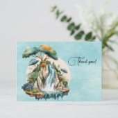 Schilderen van watervallen Waterverf Bedankkaart (Staand voorkant)