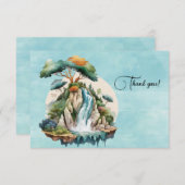 Schilderen van watervallen Waterverf Bedankkaart (Voorkant / Achterkant)