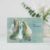 Schilderen van watervallen Waterverf Bedankkaart (Staand voorkant)