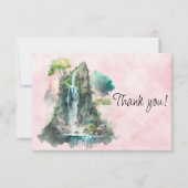 Schilderen van watervallen Waterverf Bedankkaart (Voorkant)