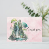 Schilderen van watervallen Waterverf Bedankkaart (Staand voorkant)