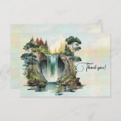 Schilderen van watervallen Waterverf Bedankkaart (Voorkant / Achterkant)