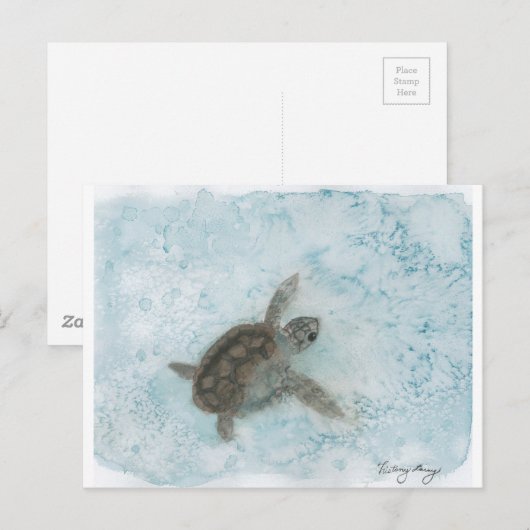 Schilderen van Waterverf Briefkaart (Voorkant / Achterkant)