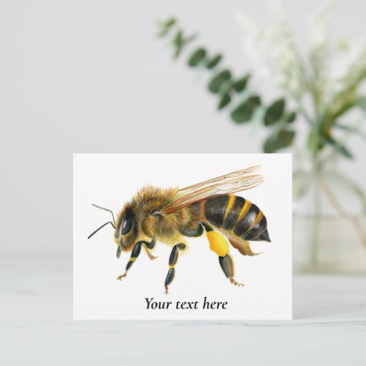 Schilderen van Waterverf honingbijen Briefkaart (Staand voorkant)