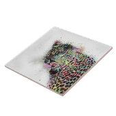 Schilderen van waterverf van wolluipaarden tegeltje (Zijkant)