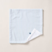 Schilderen van witte blauwe streep bad handdoek (Wasdoekje)