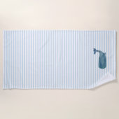 Schilderen van witte blauwe streep strandlaken (Voorkant)