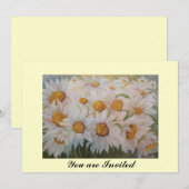 Schilderen van witte daisiesuin kaart (Voorkant / Achterkant)