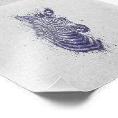 Schilderen van zebra splatters voor dierlijke wate foto afdruk (Hoek)