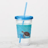 Schilderen van Zeeen voor zwemmen Acryl Drinkbeker (Achterkant)