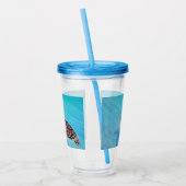 Schilderen van Zeeen voor zwemmen Acryl Drinkbeker (Links)