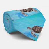 Schilderen van Zeeen voor zwemmen Stropdas (Opgerold)