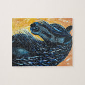 Schilderen van zwarte paarden legpuzzel (Horizontaal)