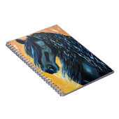 Schilderen van zwarte paarden notitieboek (Rechterzijde)