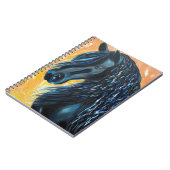 Schilderen van zwarte paarden notitieboek (Linkerzijde)