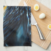 Schilderen van zwarte paarden theedoek (Quarter Fold)