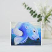 Schilderen van zwemblair Beer Briefkaart (Staand voorkant)