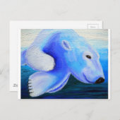 Schilderen van zwemblair Beer Briefkaart (Voorkant / Achterkant)