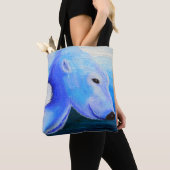 Schilderen van zwemblair Beer Tote Bag (Dichtbij)