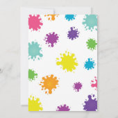 Schilderen Verjaardag Uitnodiging Verf Uitnodiging (Achterkant)