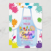 Schilderen Verjaardag Uitnodiging Verf Uitnodiging (Voorkant / Achterkant)