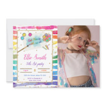 Schilderen Verjaardagsfoto Uitnodiging 